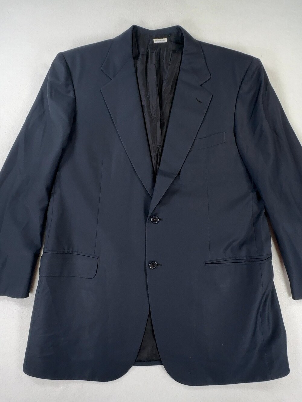 Brioni for Bergdorf Goodman Hand Tailored Suit Blazer Jacket Navy Blue Men's 42
